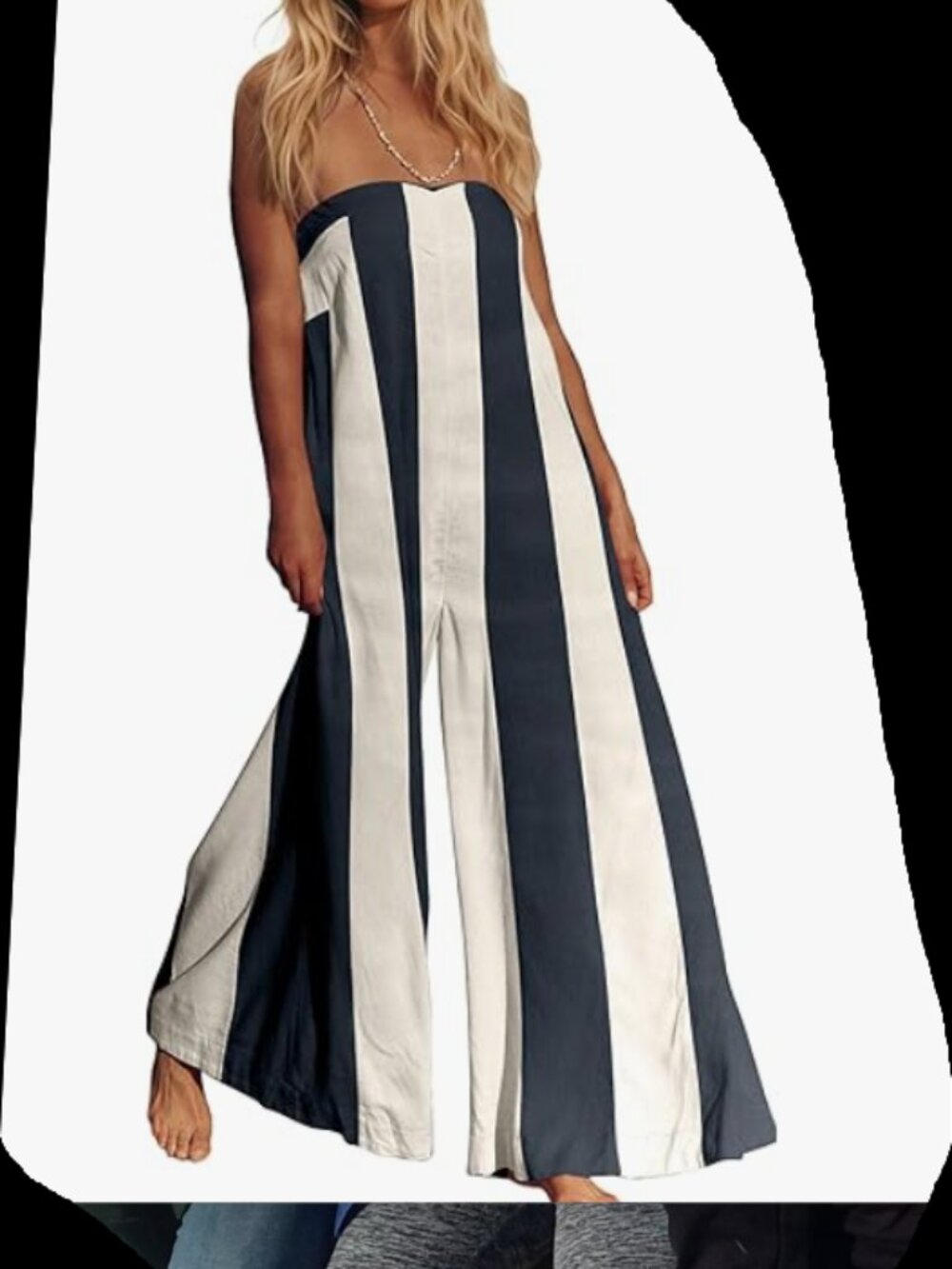 Striped jumpsuit